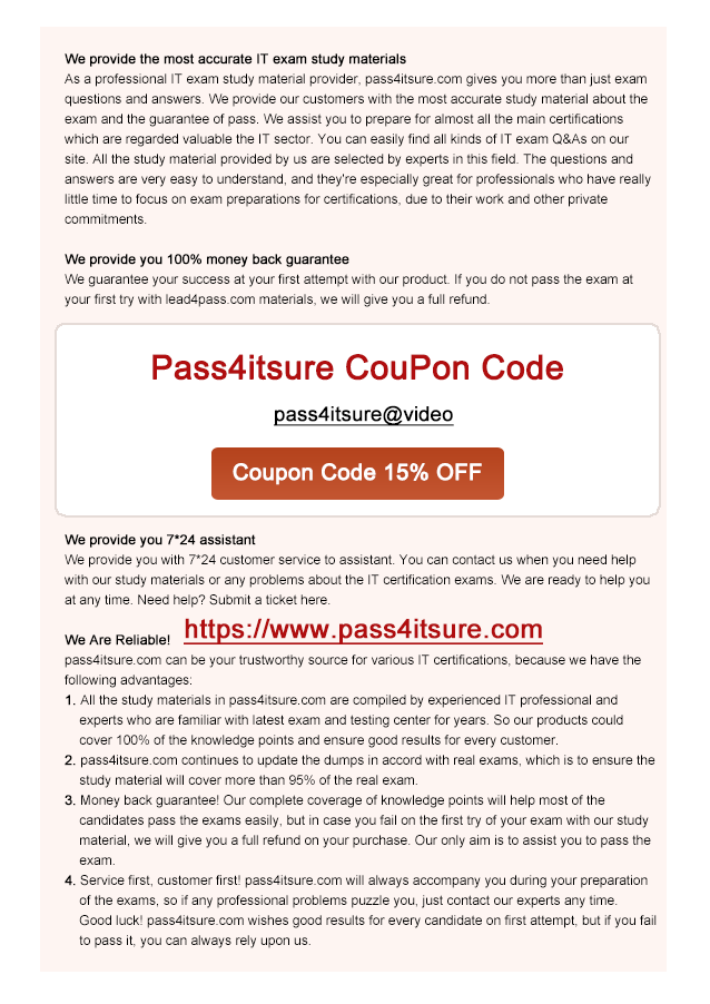 pass4itsure 2V0-642 coupon